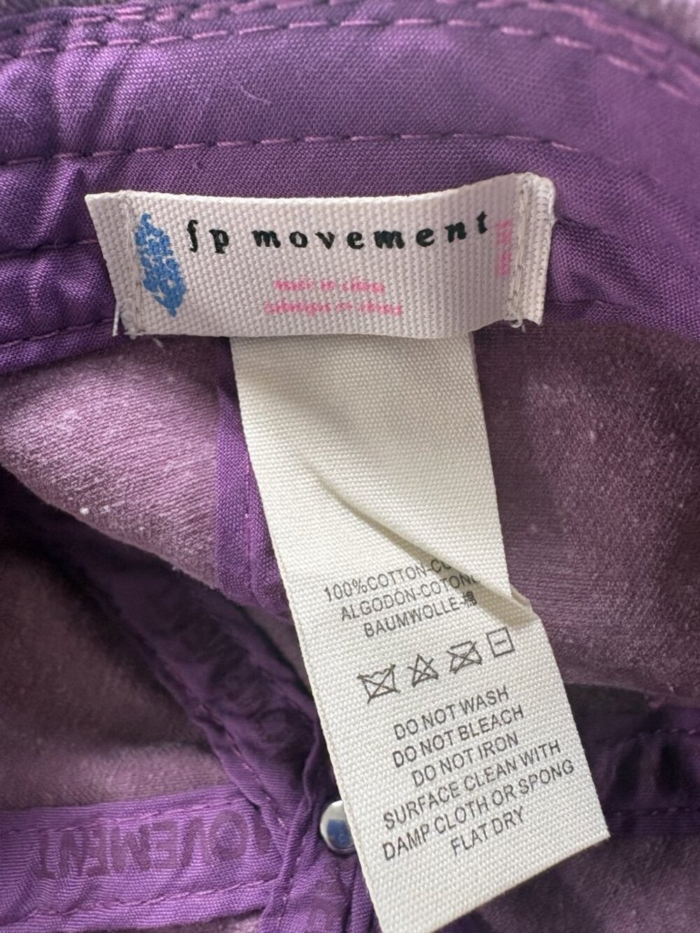 FP Movement Blooming Buti Baseball Cap Mauve Purple Embroidered - Picture 5 of 5